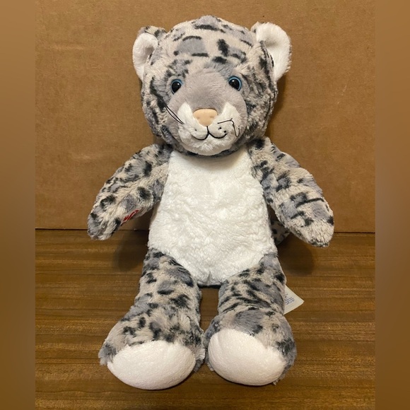 Build-A-Bear Other - Build A Bear Workshop Plush Snow Leopard Grey Black White Stuffed Animal